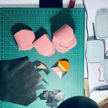 Etui skórzane na karty wizytówki dużo przegródek kieszeń na zamek OLIVKA - zdjęcie 5