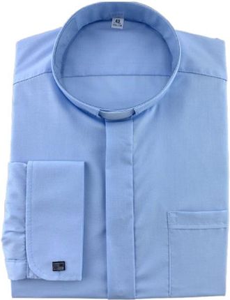 Koszula kapłańska z mankietem na spinki 60% bawełny