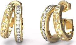 Guess Kolczyki kółka z cyrkoniami JUBE04587JWYGT-U