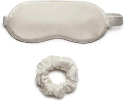 Zdjęcie Lovli Silk Jedwabny Zestaw Maska Do Spania I Gumka Włosów Ecru - Grabów nad Prosną