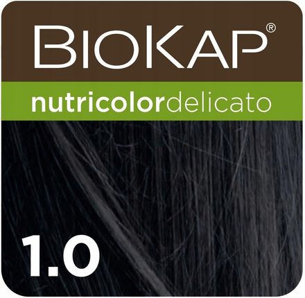 Biokap Nutricolor Delicato Farba Koloryzująca Do Włosów  1.0 Naturalna Czerń 140ml