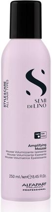 Alfaparf Milano Semi Di Lino Style&Care Amplifying Mousse Utrwalacz Do Włosów Nadający Objętość Dla Naturalnego Utrwalenia I Blasku 250ml