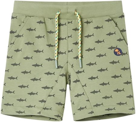 Szorty dziecięce ze sznurkiem, jasne khaki, 128