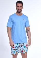 Zdjęcie Piżama męska Cornette 326/174 Travel niebieska - Kielce