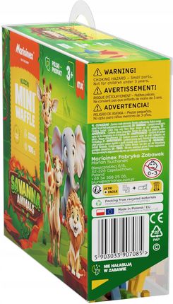 Marioinex klocki WAFFLE mini Savanna Animals, 100 el w tym 16