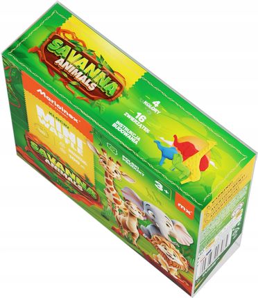Marioinex klocki WAFFLE mini Savanna Animals, 100 el w tym 16