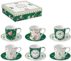 Ogród Botaniczny – Zestaw Filiżanek Porcelanowych do Espresso w Ozdobnym Pudełku 100 ml
