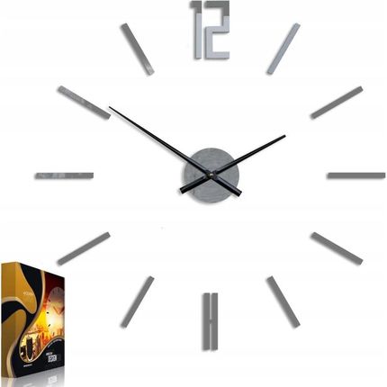 Modernclock Zegar Ścienny W Stylu Nowoczesnym Akrylowy Carlo Grey Okrągły Kwarcowy