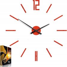 Modernclock Zegar Ścienny W Stylu Nowoczesnym Akrylowy Carlo Red Okrągły Kwarcowy