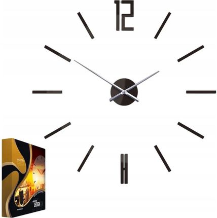 Modernclock Zegar Ścienny W Stylu Nowoczesnym Akrylowy Carlo Wenge Okrągły Kwarcowy