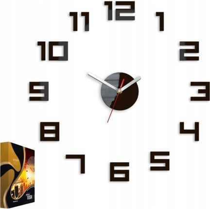 Modernclock Zegar Ścienny W Stylu Nowoczesnym Akrylowy Digit Wenge Okrągły Kwarcowy