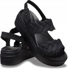 Crocs Wygodne Damskie Buty Sandały Brooklyn Woven Upper Low Wedge 37-38