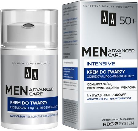 Aa Men Advanced Care Intensive 50+ Krem Do Twarzy Odbudowująco-Regenerujący 50Ml