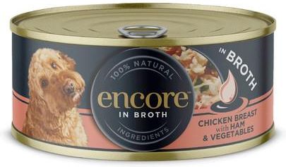 Encore Dog Pierś Z Kurczaka Z Szynką I Warzywami W Bulionie Dla Psa 12X156G - zdjęcie 2