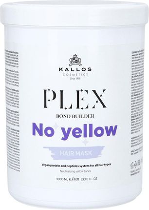 Kallos Plex No Yellow Maska Do Włosów Neutralizująca Żółtawe Odcienie 1L