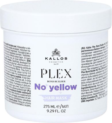 Kallos Plex No Yellow Maska Do Włosów Neutralizująca Żółtawe Odcienie 275ml