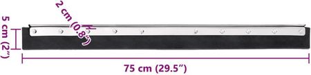 vidaXL Końcówka Do Podłogowej Ściągaczki Do Wody 75x2x5cm (4008382) - zdjęcie 3