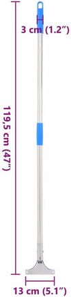 vidaXL Drążek Do Podłogowej Ściągaczki Do Wody 119,5cm (4008374) - zdjęcie 3
