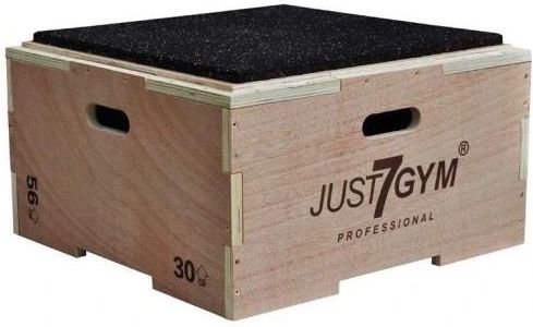 Boxe Plyométrique 3-en-1 GORNATION - Hauteur Réglable 40/50/60cm, Bois De Bouleau, Charge 150kg - Pour Crossfit, Home Gym, Street Workout