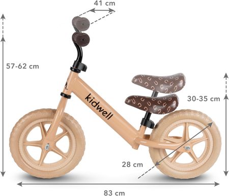 Kidwell Rowerek Biegowy Rebel Beige - zdjęcie 3