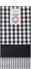 Zdjęcie Eurofirany Komplet Ścierek Kuchennych 50X70 Lucy Czarna Biała Kratka 3Szt. - Suchowola