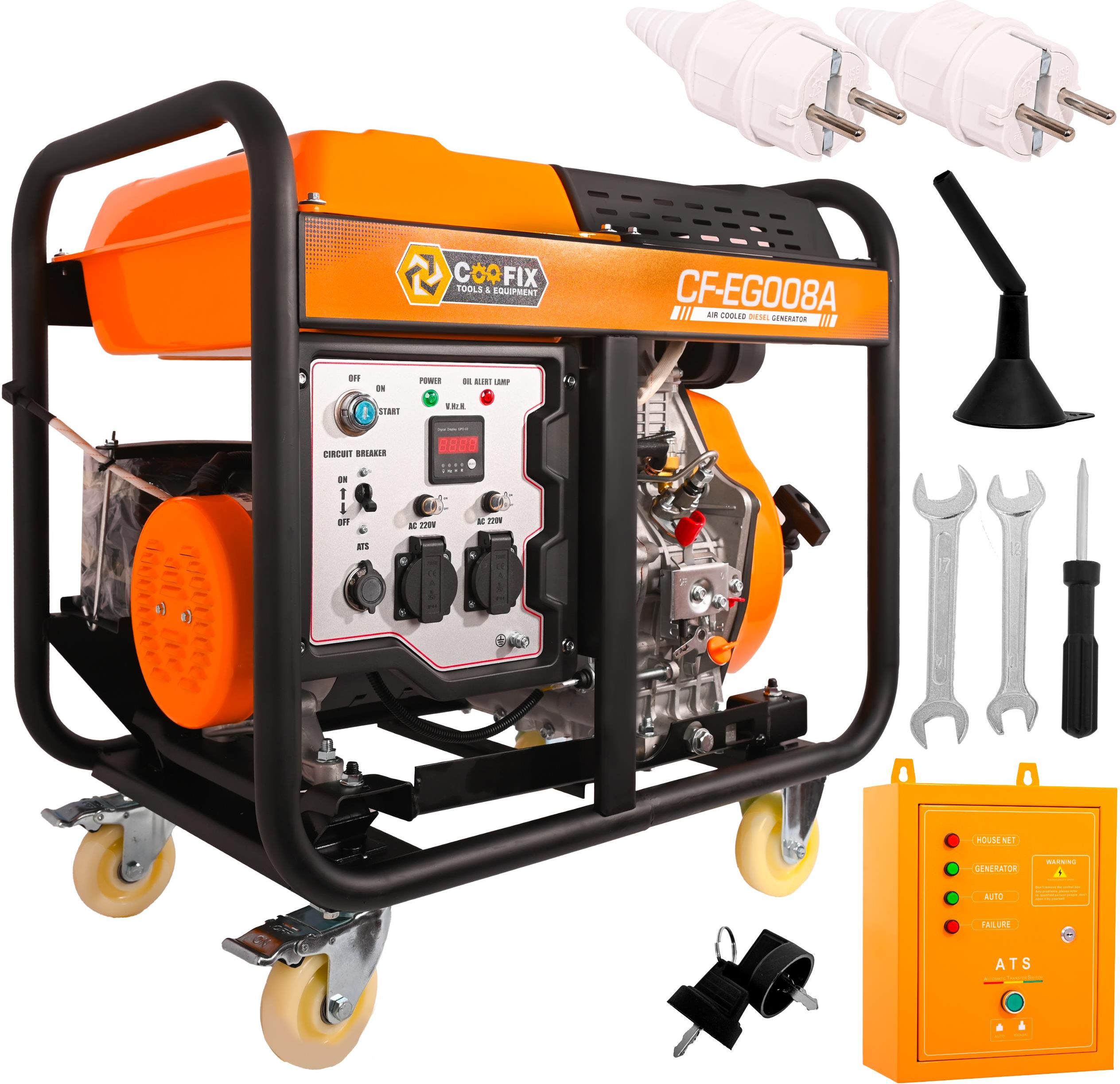 Generator prądu Coofix Agregat Prądotwórczy Na Kołach Generator Prądu ...