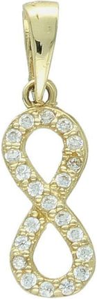 Zawieszka złota nieskończoność z cyrkoniami pr 585, DIA-ZAW-3674-585