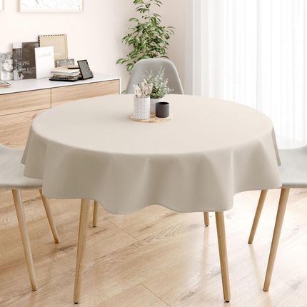 Goldea Obrus Okrągły Z Płótna Bawełnianego Latte 70cm