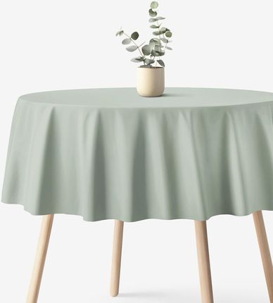 Goldea Obrus Okrągły Z Płótna Bawełnianego Szałwiowy Zielony 80cm