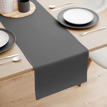 Goldea Bieżnik Na Stół Z Płótna Bawełnianego Ciemnoszary 50x120cm