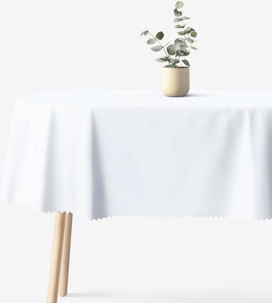 Goldea Obrus Owalny Plamoodporny Biały 160x200cm