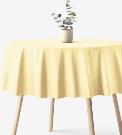 Goldea Obrus Okrągły Z Płótna Bawełnianego Bananowy 80cm