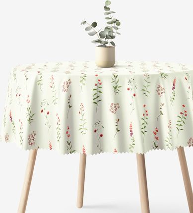 Goldea Obrus Okrągły Plamoodporny Kwiaty Polne 60cm