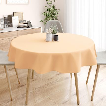 Goldea Obrus Okrągły Z Płótna Bawełnianego Morelowy 80cm - zdjęcie 2