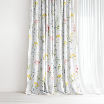 Goldea Zasłona Bawełniana Deluxe Kwitnąca Wiosna 140x160cm