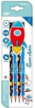 Zdjęcie Mp Main Paper Ołówek Sześciokątny Hb Z Dodatk. Gumką Kosmos 4Szt. - Czempiń