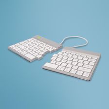 Klawiatura R-Go Tools Split Break Biała (RGOSBUSWLWH)