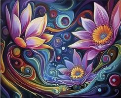 Zdjęcie Norimpex Diamentowa Mozaika Kwiaty Abstrakcja 30X40 - Słupsk