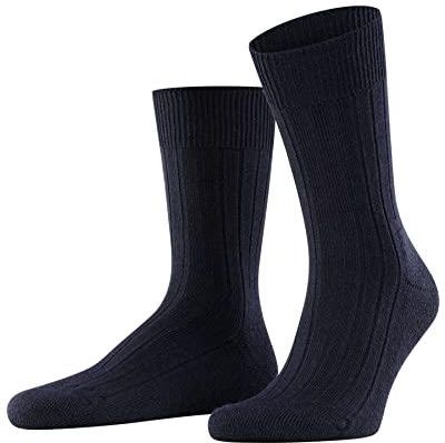 FALKE Mężczyźni Skarpety Teppich Im Schuh M So Wełna jednokolorowe 1 Para, Niebieski Dark Navy 6370, 45-46