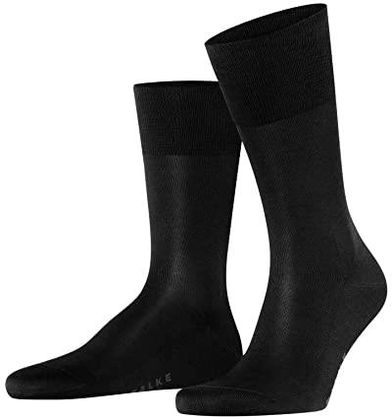 FALKE Mężczyźni Skarpety Tiago M So zrównoważona bawełna fil decosse jednokolorowe 1 Para, Czarny Black 3000, 43-44
