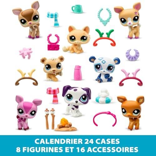 Calendrier De L'Avent Littlest Pet Shop - 24 Jours De Surprises, 8 Figurines Animaux + Accessoires - Jouet 4 Ans Et +
