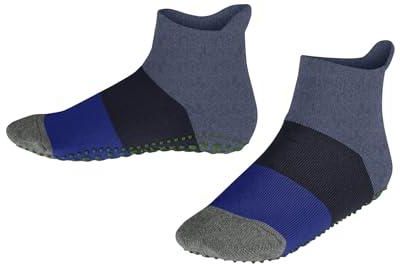 FALKE Uniseks-kind Stopper sokken Colour Block K HP Katoen Noppen op de zool 1 Paar, Blauw (Navy Blue Melange 6490), 19-22 : FALKE