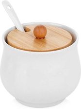 CUKIERNICA CUKIERNICZKA CERAMICZNA Z ŁYŻECZKĄ BIAŁA 139684