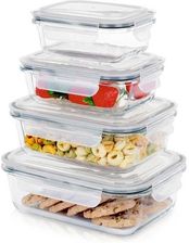 Zdjęcie ZESTAW SZKLANYCH POJEMNIKÓW NA ŻYWNOŚĆ Z POKRYWAMI I USZCZELKAMI 229151 - Tomaszów Mazowiecki