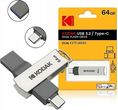 KODAK USB 3.2 TYP C FLASH DRIVE 64GB PENDRIVE - SZYBKI, METALOWY