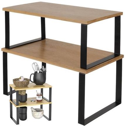 Półka Kuchenna na Przyprawy Bambusowa Stojąca Organizer Regał na Blat 2 szt Ruhhy 25661