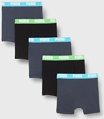 PUMA Bokserki chłopięce (5 sztuk), Atrament indyjski/turkus, 170