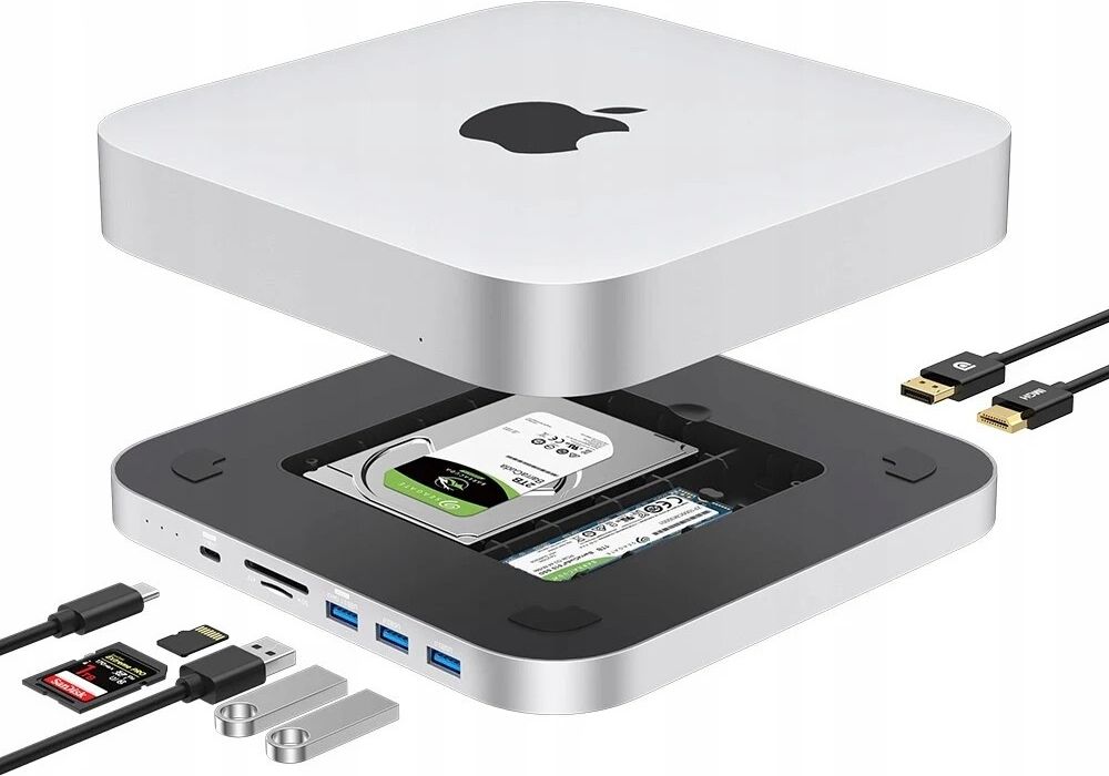 Hub USB Electronica4U Hub Stacja Dokująca Mc25Pro Max Z Usb C M.2 Nvme ...
