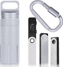 Aenllosi Do Ledger nano X, S Plus i S Crypto Hardware Wallet Case - Stop aluminium, ognioodporne i wodoodporne, tylko etui (srebrne), Srebrny, ledger