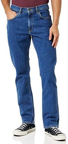 Lee Brooklyn Straight Herren Jeans, Blue Black, 32W / 32L